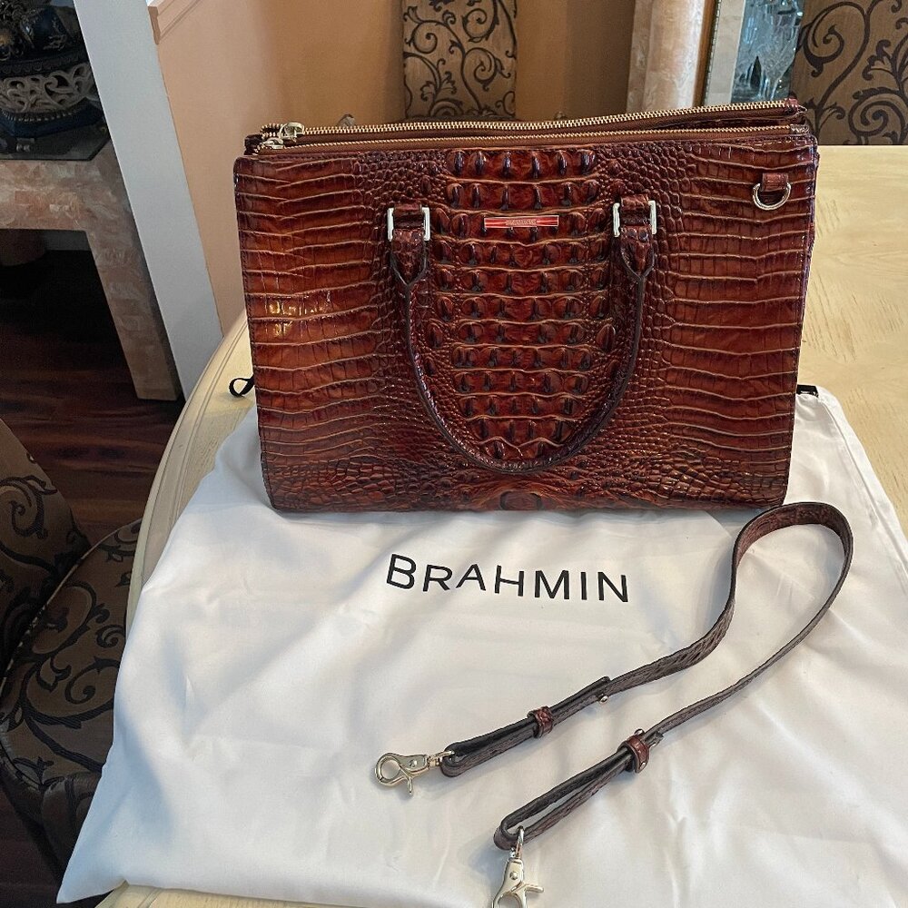 Brahmin Pecan Melbourne Blake Satchel